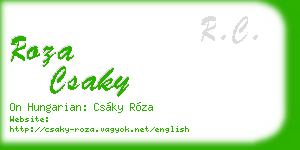 roza csaky business card