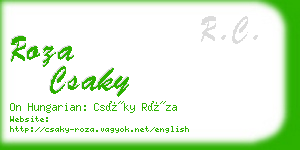 roza csaky business card